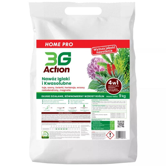 NAWÓZ DO ROŚLIN IGLASTYCH 4w1 ECO 9 kg - 3G ACTION