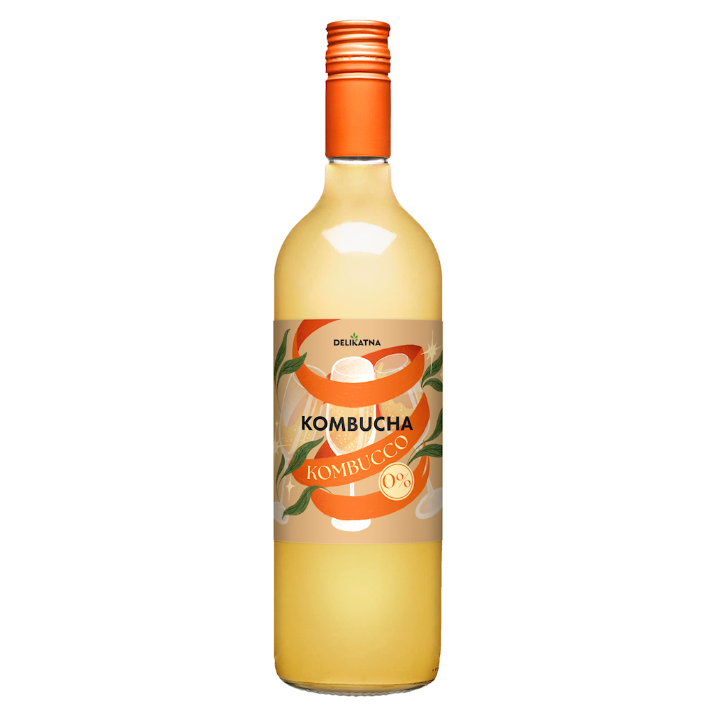 KOMBUCHA KOMBUCCO ZERO % CUKRU 750 ml - DELIKATNA
