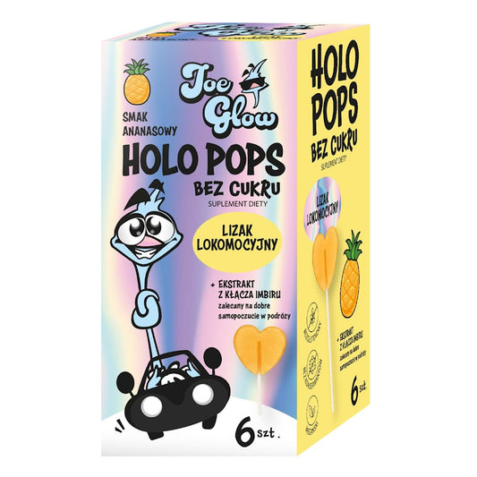 LIZAK SERCE HOLO POPS O SMAKU ANANASOWYM Z IMBIREM NA OBJAWY...