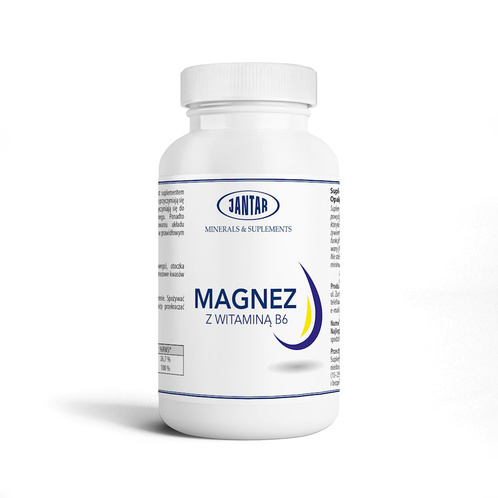 MAGNEZ + WITAMINA B6 90 KAPSUŁEK - JANTAR