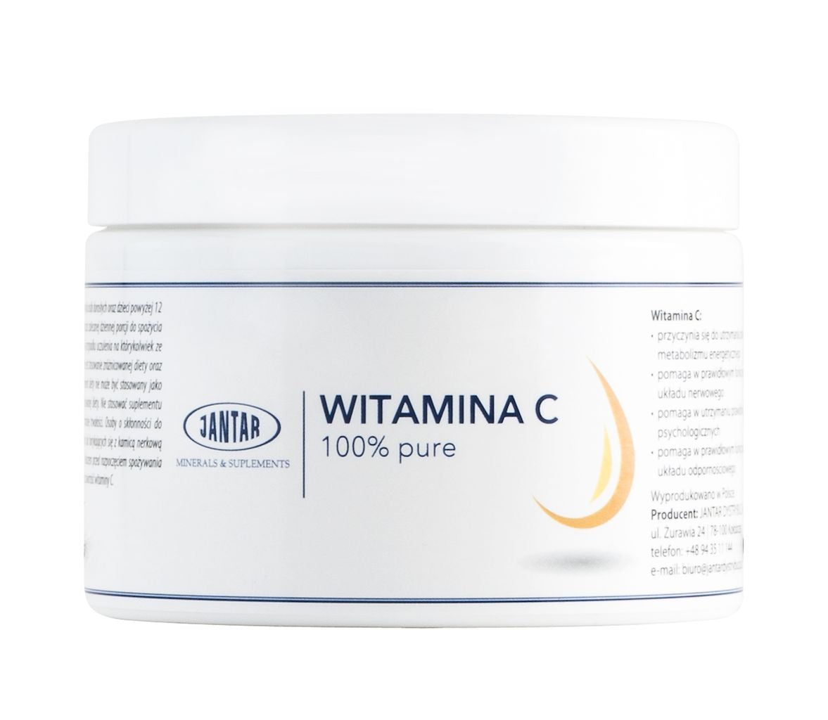 WITAMINA C PURE W PROSZKU (1000 mg) 500 g - JANTAR