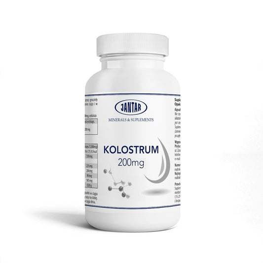 COLOSTRUM WOŁOWE (200 mg) 60 KAPSUŁEK - JANTAR