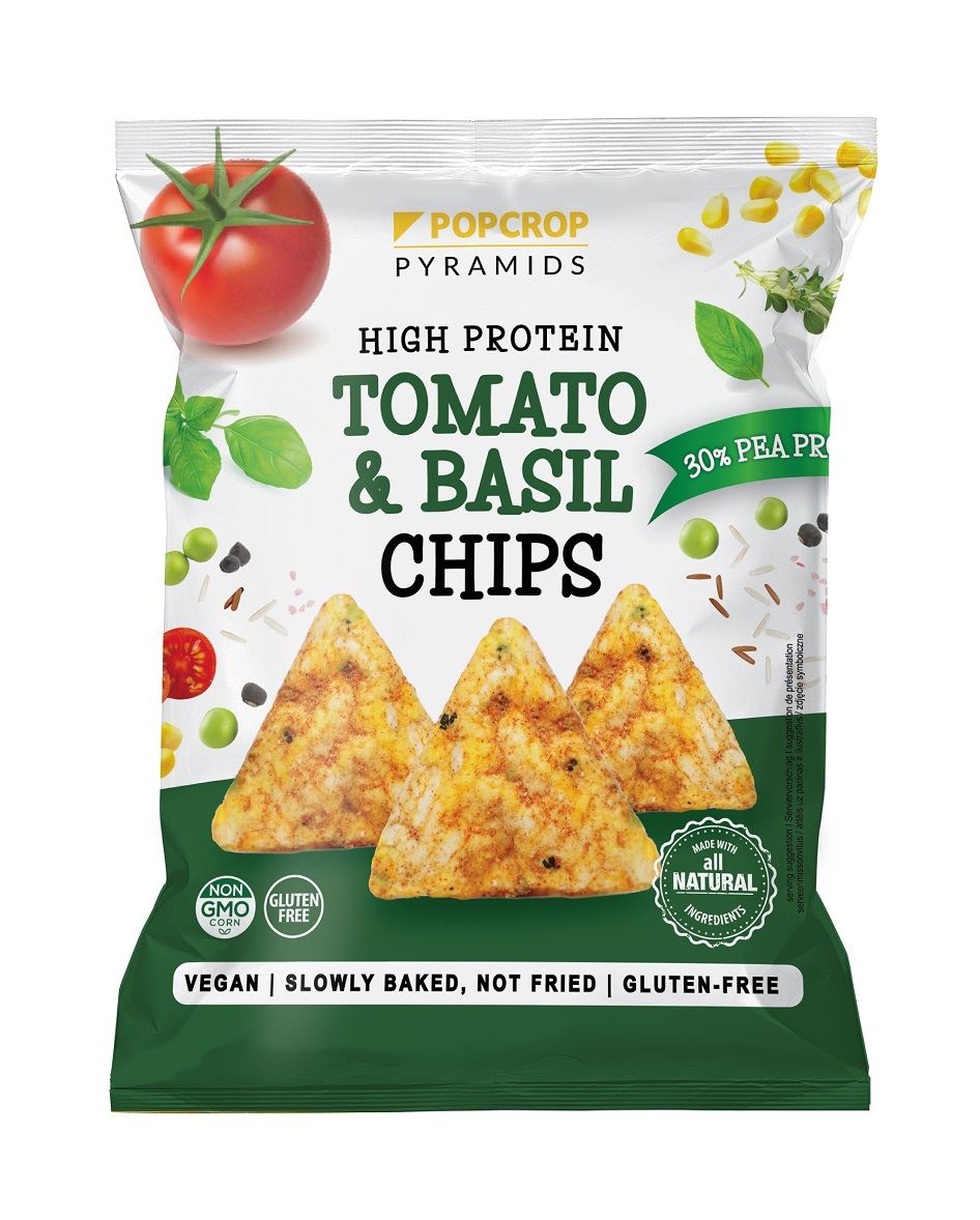 CHRUPKI PIRAMIDKI PROTEINOWE O SMAKU POMIDORA Z BAZYLIĄ BEZGLUTENOWE...