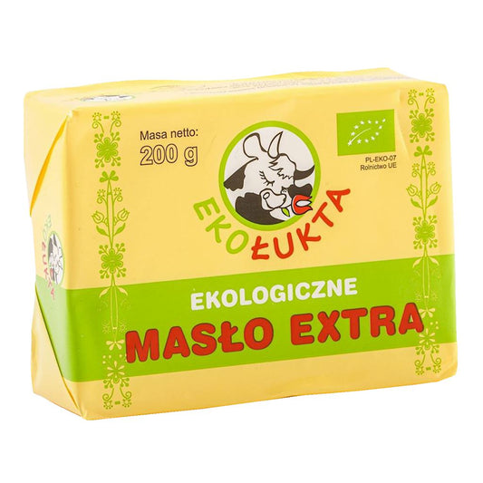 MASŁO EKSTRA KOSTKA (82 % TŁUSZCZU) BIO 200 g - EKO ŁUKTA