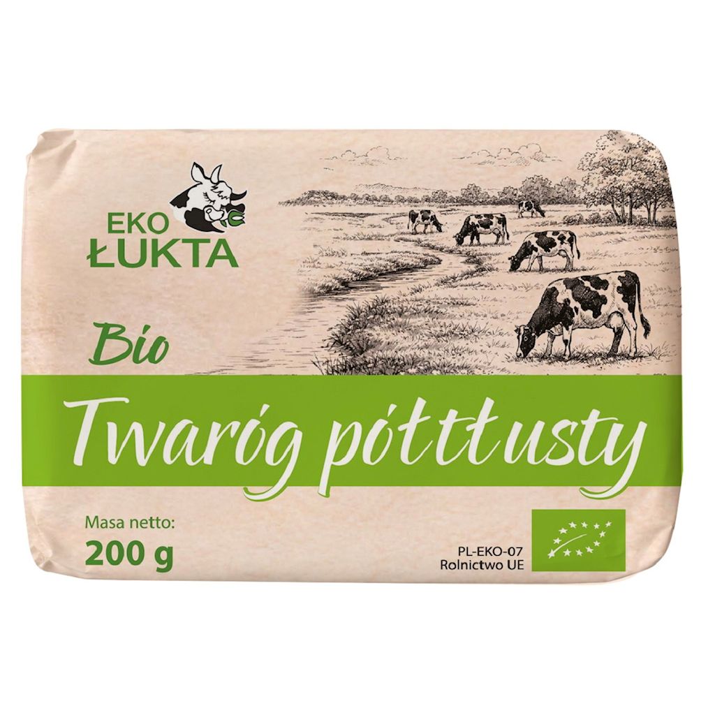 TWARÓG PÓŁTŁUSTY BIO 200 g - EKO ŁUKTA