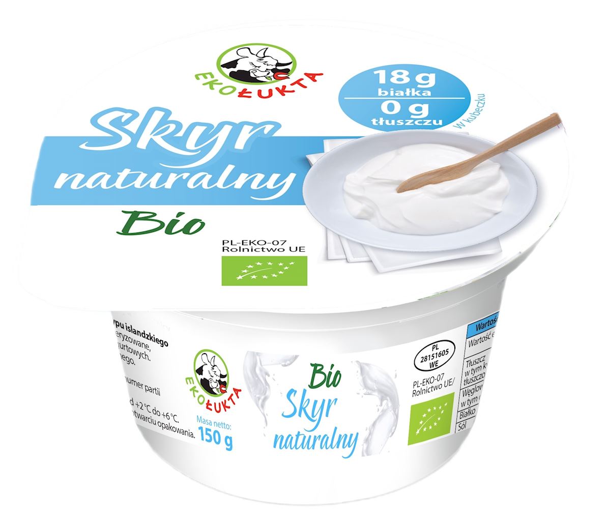 JOGURT TYPU SKYR PROTEINOWY NATURALNY BIO 150 g - EKO ŁUKTA