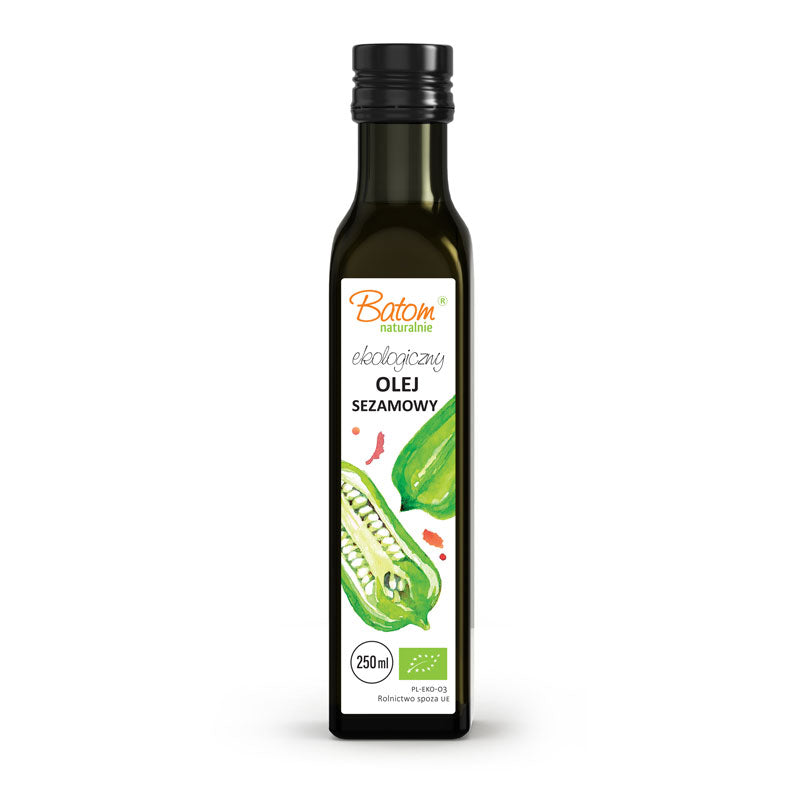 OLEJ SEZAMOWY TŁOCZONY NA ZIMNO BIO 250 ml - BATOM