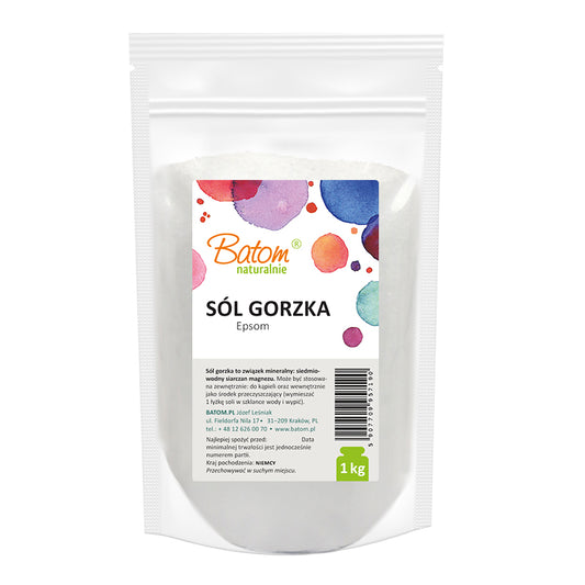 SÓL GORZKA EPSOM (KĄPIELOWA) 1 kg - BATOM