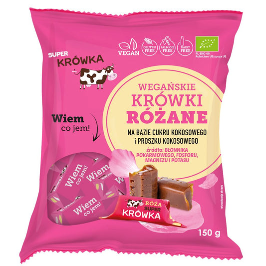 KRÓWKI O SMAKU RÓŻANYM BEZMLECZNE BEZGLUTENOWE BIO 150 g - ME GUSTO...