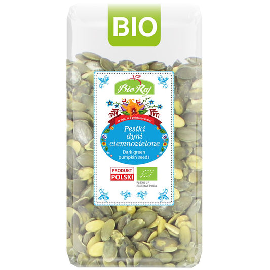 PESTKI DYNI CIEMNOZIELONE BIO (POLSKA) 300 g - BIO RAJ