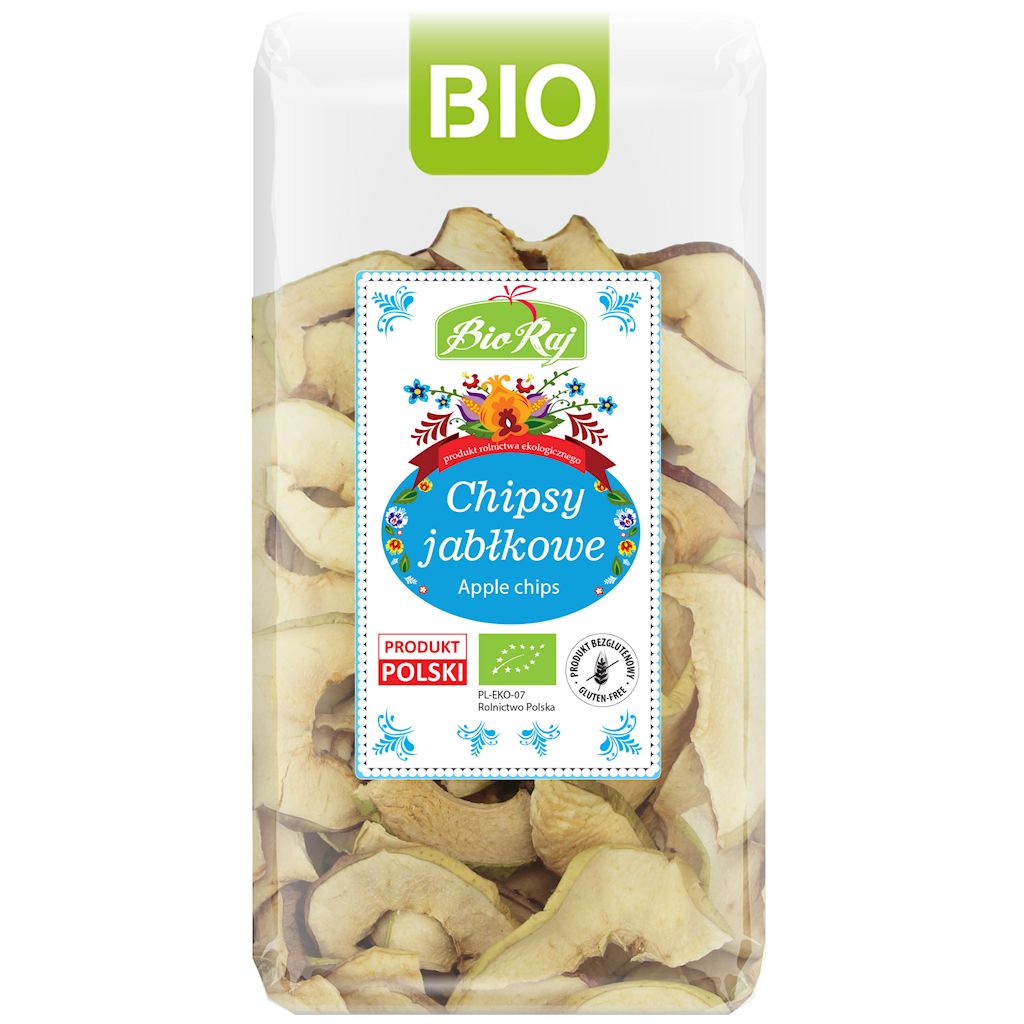 CHIPSY JABŁKOWE BEZGLUTENOWE BIO (POLSKA) 50 g - BIO RAJ