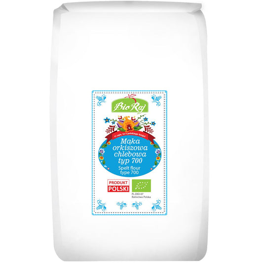 MĄKA ORKISZOWA CHLEBOWA TYP 700 BIO (POLSKA) 1 kg - BIO RAJ
