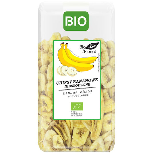 CHIPSY BANANOWE NIESŁODZONE BIO 350 g - BIO PLANET