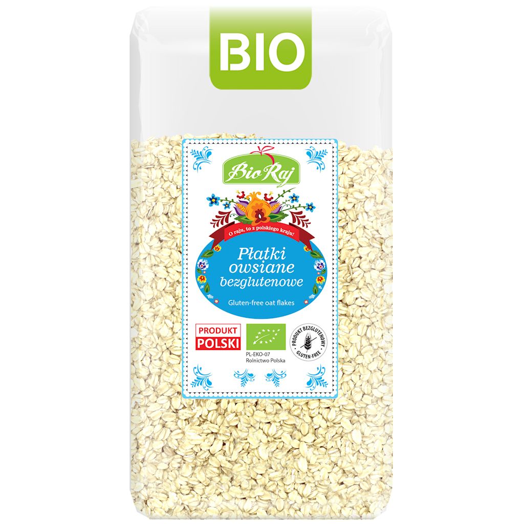 PŁATKI OWSIANE BEZGLUTENOWE BIO (POLSKA) 350 g - BIO RAJ