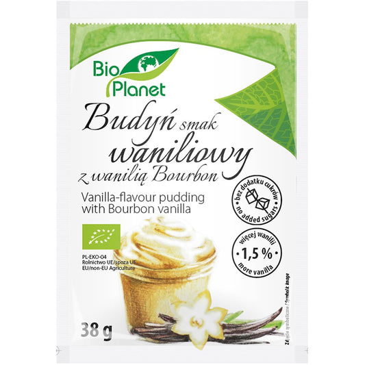 BUDYŃ O SMAKU WANILIOWYM Z WANILIĄ BOURBON BIO 38 g - BIO PLANET