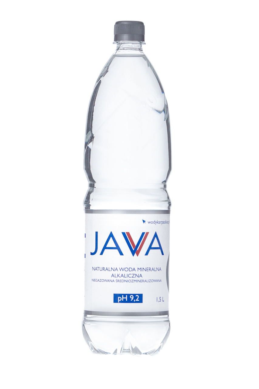 NATURALNA WODA MINERALNA ALKALICZNA NIEGAZOWANA 1,5 L - JAVA