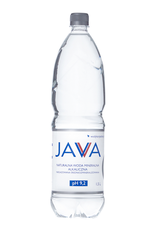 NATURALNA WODA MINERALNA ALKALICZNA NIEGAZOWANA 1,5 L - JAVA