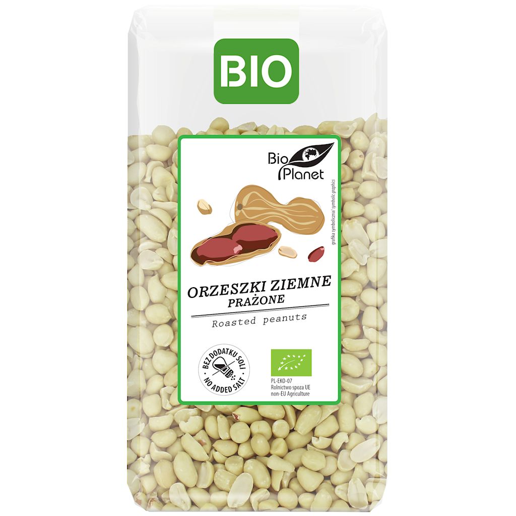 ORZESZKI ZIEMNE PRAŻONE BEZ SOLI BIO 350 g - BIO PLANET