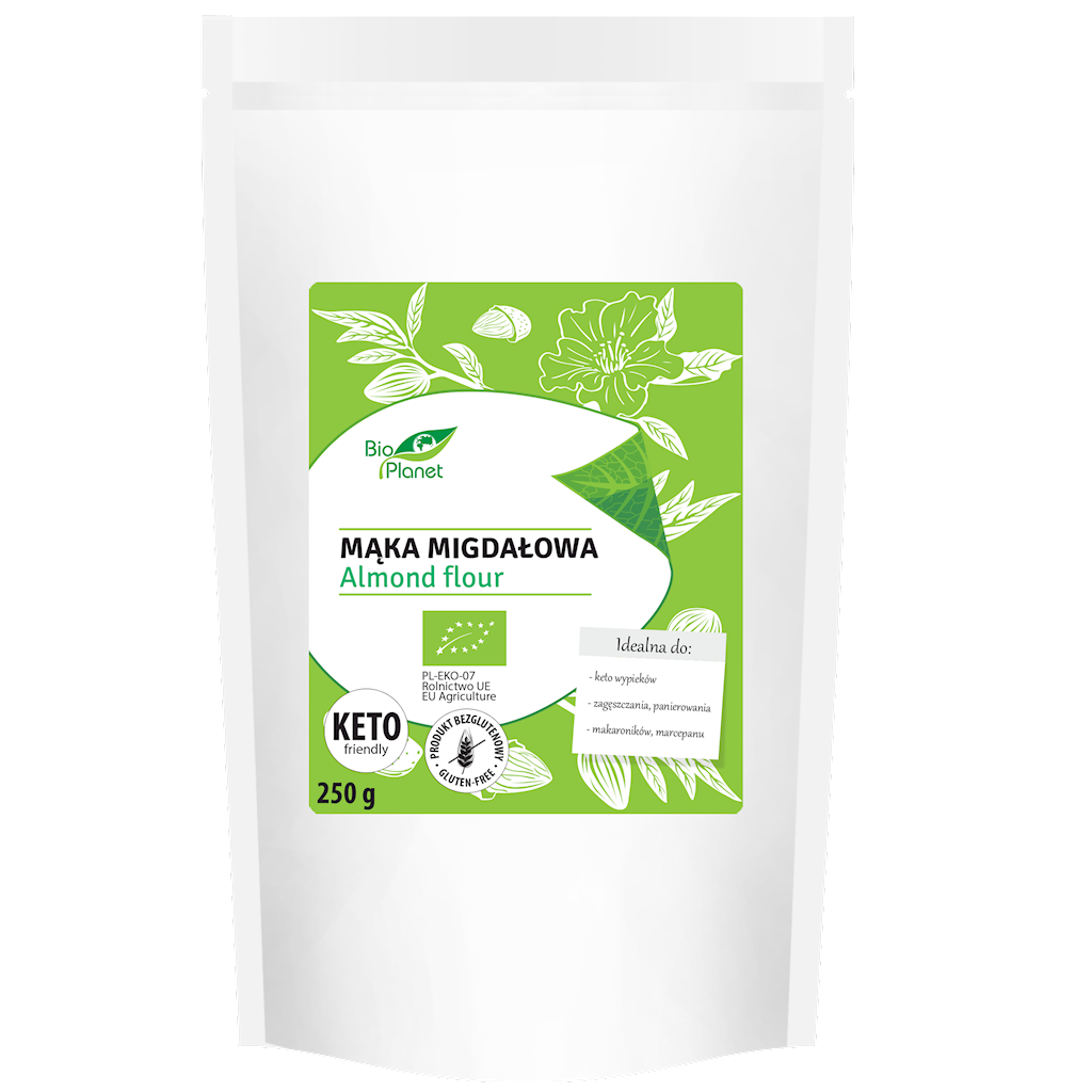 MĄKA MIGDAŁOWA BEZGLUTENOWA BIO 250 g - BIO PLANET