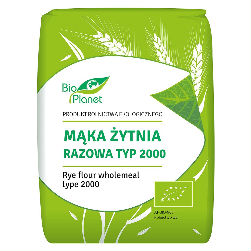 MĄKA ŻYTNIA RAZOWA TYP 2000 BIO 1 kg - BIO PLANET