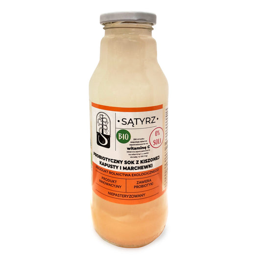 PROBIOTYCZNY SOK Z KISZONEJ KAPUSTY I MARCHEWKI BEZ SOLI BIO 300 ml...