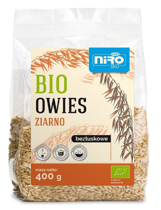 OWIES ZIARNO BEZŁUSKOWE BIO 400 g - NIRO