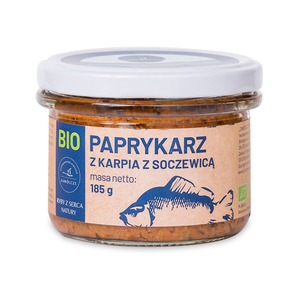 PAPRYKARZ Z KARPIA Z SOCZEWICĄ BIO 185 g (SŁOIK) - GOSPODARSTWO...