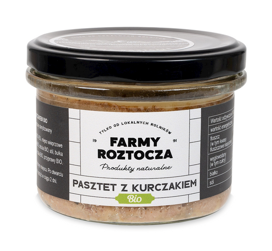 PASZTET DROBIOWO - WIEPRZOWY BIO 180 g (SŁOIK) - FARMY ROZTOCZA