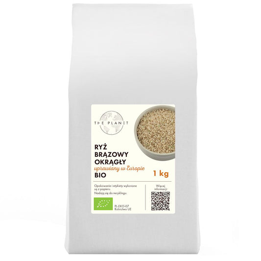 RYŻ BRĄZOWY OKRĄGŁY BIO 1 kg - THE PLANET