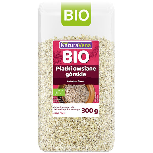 PŁATKI OWSIANE GÓRSKIE BIO 300 g - NATURAVENA