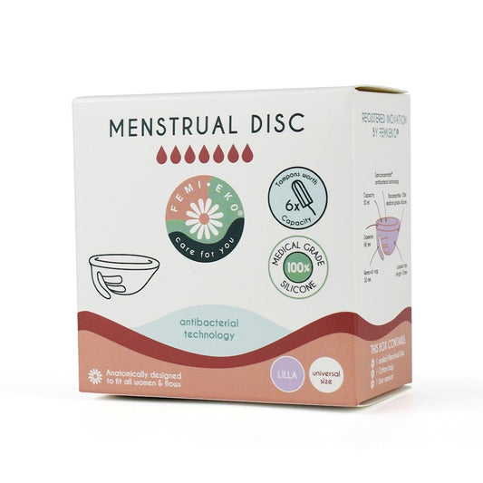 DYSK MENSTRUACYJNY UNIWERSALNY ANTYBAKTERYJNY FIOLETOWY - FEMI.EKO
