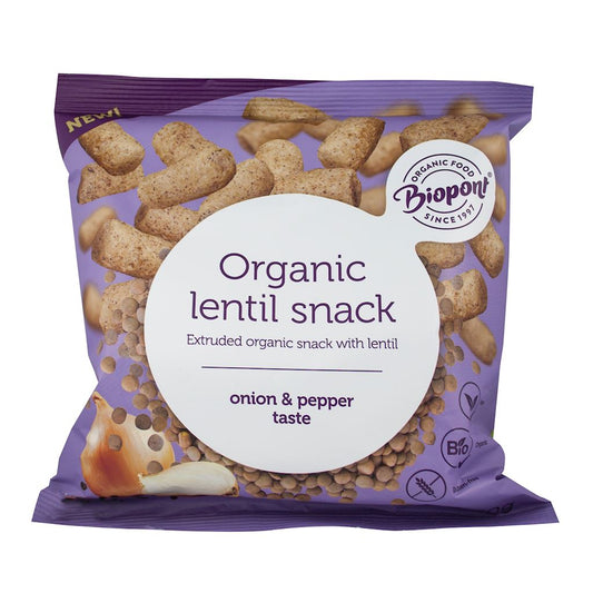 CHRUPKI Z SOCZEWICY Z CEBULĄ I CZARNYM PIEPRZEM BEZGLUTENOWE BIO 60 g...