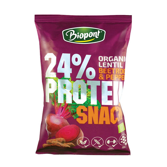 CHRUPKI PROTEINOWE O SMAKU BURAKA Z PIEPRZEM BEZGLUTENOWE BIO 50 g...