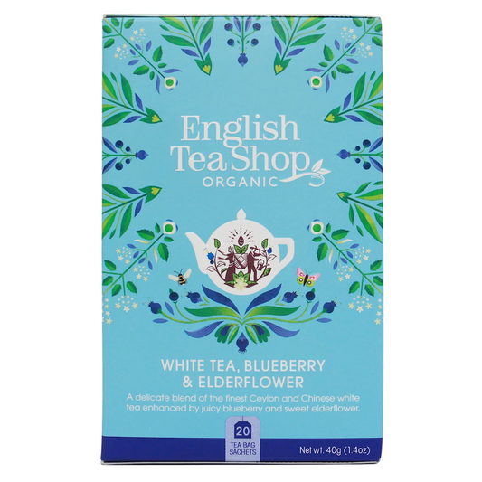 HERBATA BIAŁA Z CZARNYM BZEM I BORÓWKĄ BIO (20 x 2 g) 40 g - ENGLISH...