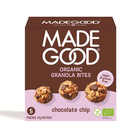 GRANOLA BITES Z CZEKOLADĄ BEZGLUTENOWE BIO (5 x 24 g) 120 g - MADEGOOD