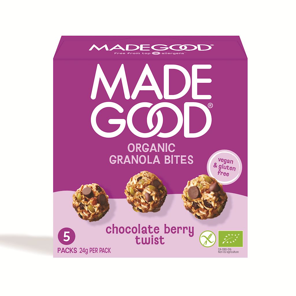 GRANOLA BITES Z CZEKOLADĄ BERRY TWIST BEZGLUTENOWE BIO (5 x 24 g) 120...