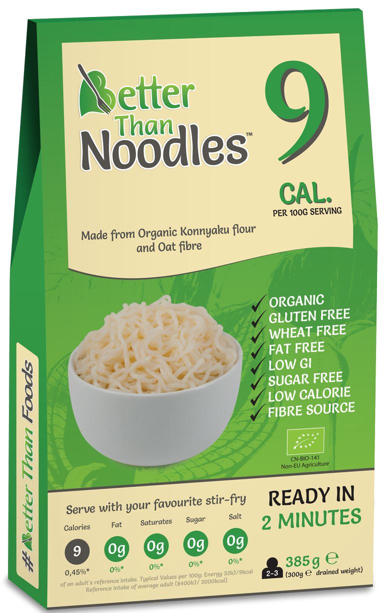 MAKARON (KONJAC) NOODLE BEZGLUTENOWY BIO 385 g (300 g) - BETTER THAN FOODS