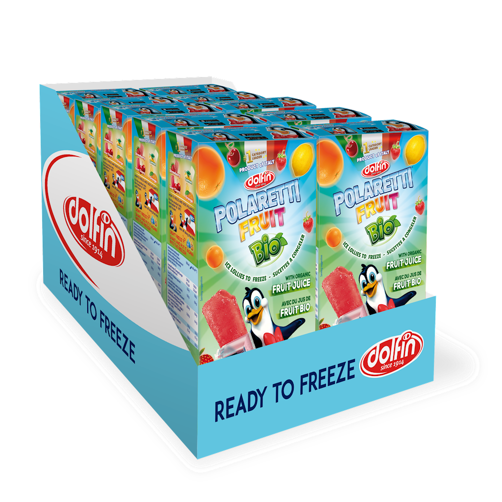LODY WODNE DO ZAMROŻENIA BIO (10 x 40 ml) 400 ml - POLARETTI FRUIT...