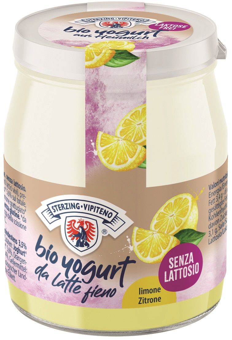 JOGURT CYTRYNOWY Z MLEKA SIENNEGO BEZ LAKTOZY BEZGLUTENOWY BIO 150 g...