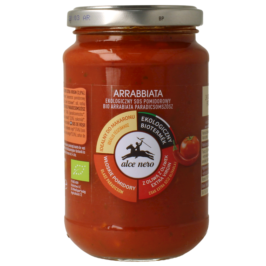 SOS POMIDOROWY Z CHILI ARRABBIATA BIO 350 g - ALCE NERO
