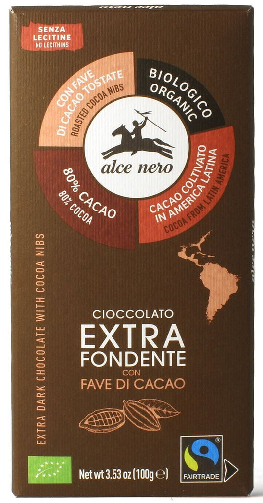 CZEKOLADA GORZKA Z ZIARNAMI KAKAOWCA FAIR TRADE BEZGLUTENOWA BIO 100 g...