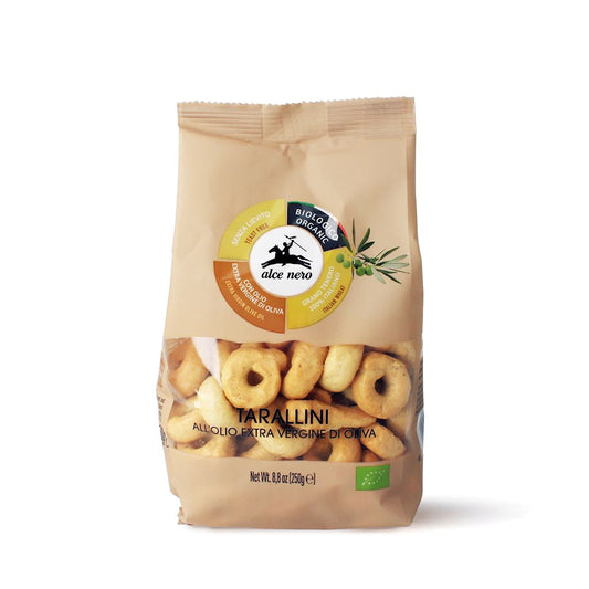 TARALLINI Z OLIWĄ Z OLIWEK EXTRA VIRGIN BIO 250 g - ALCE NERO