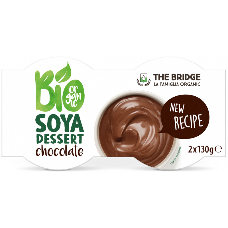 DESER SOJOWY O SMAKU CZEKOLADOWYM BEZGLUTENOWY BIO (2 x 130 g) 260 g...