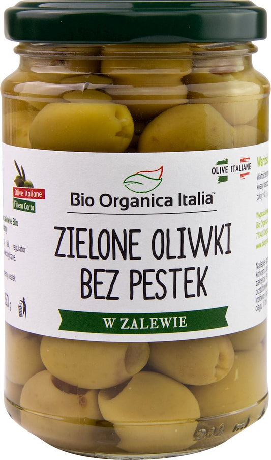 OLIWKI ZIELONE BEZ PESTEK W ZALEWIE BIO 280 g (150 g) (SŁOIK) - BIO...