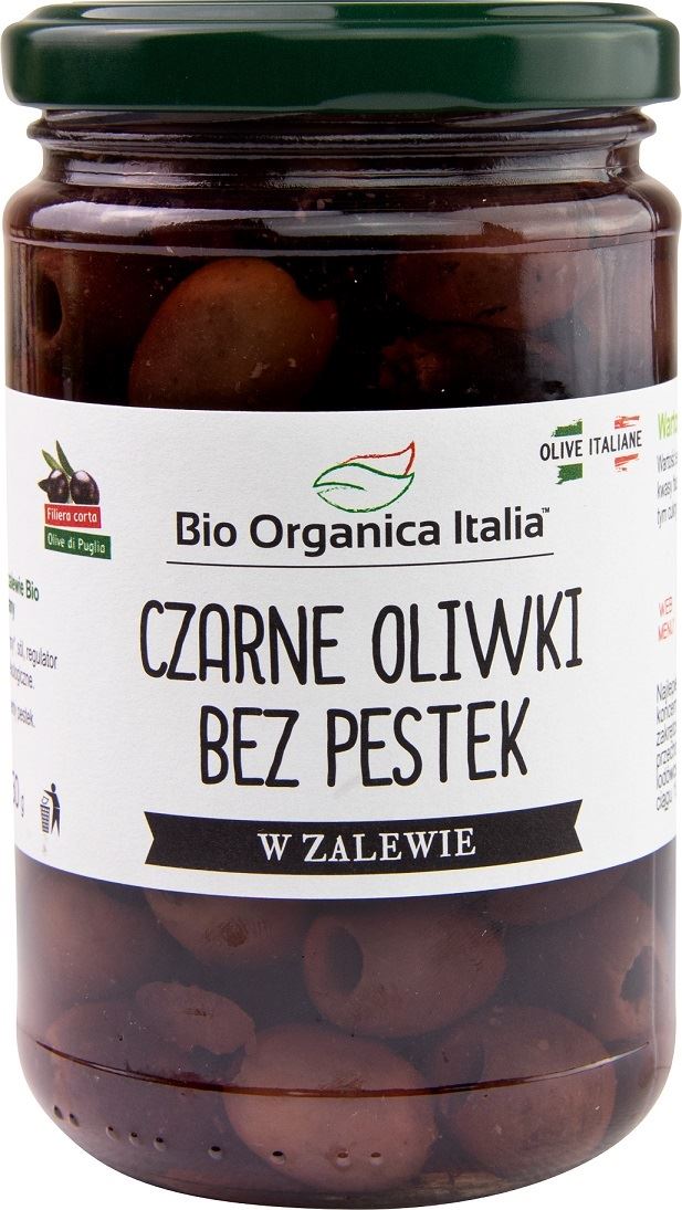 OLIWKI CZARNE BEZ PESTEK W ZALEWIE BIO 280 g (150 g) (SŁOIK) - BIO...