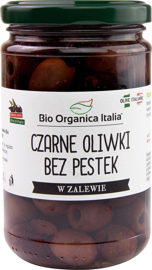 OLIWKI CZARNE BEZ PESTEK W ZALEWIE BIO 280 g (150 g) (SŁOIK) - BIO...