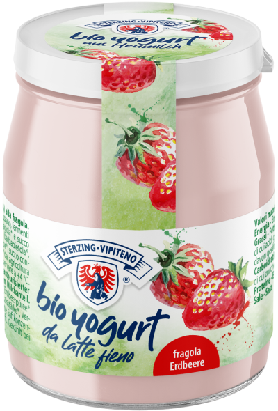 JOGURT TRUSKAWKOWY Z MLEKA SIENNEGO BEZGLUTENOWY BIO 150 g (SŁOIK)...