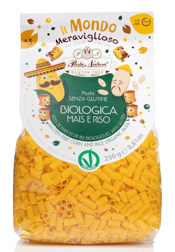 MAKARON (KUKURYDZIANO - RYŻOWY) DLA DZIECI RURKA MINI BEZGLUTENOWY BIO...