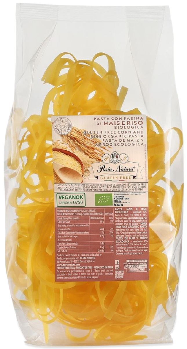 MAKARON (KUKURYDZIANO - RYŻOWY) TAGLIATELLE BEZGLUTENOWY BIO 250 g...