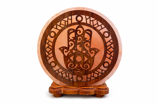 LAMPA SOLNA Z MOTYWEM CHAMSA 5 kg - HIMALAYAN SALT